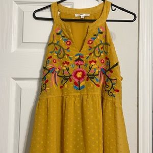 Super cute dress mustard color , worn once.